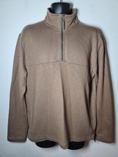 Rohan Downtime Mens Jumper Medium Brown 1/2 Zip Long Sleeve High Neck