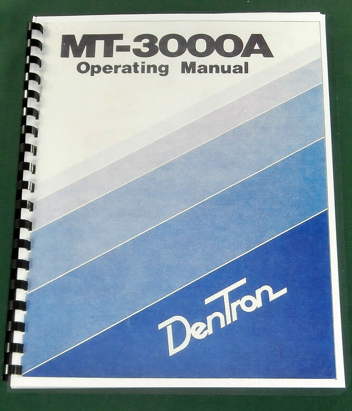 Dentron MT-3000A Instruction Manual: Comb Bound & Protective Plastic covers!