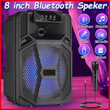 Portable Bluetooth PA Speaker System 8  Woofer 1.5  Tweeter Outdoor Party Speake