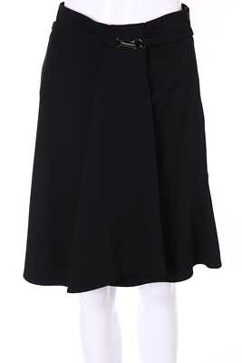 Max Mara Skirt Virgin Wool Crease I 36 = D 32 black