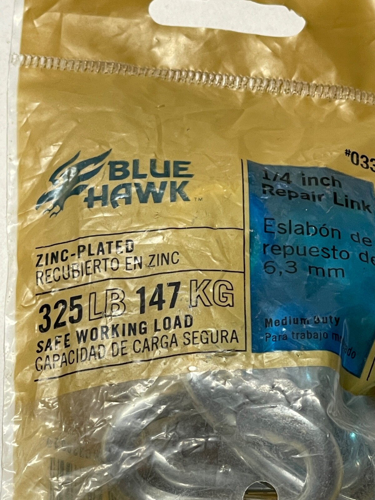 Hawk Chain 4 Pack Blue Hawk ~ 1/4