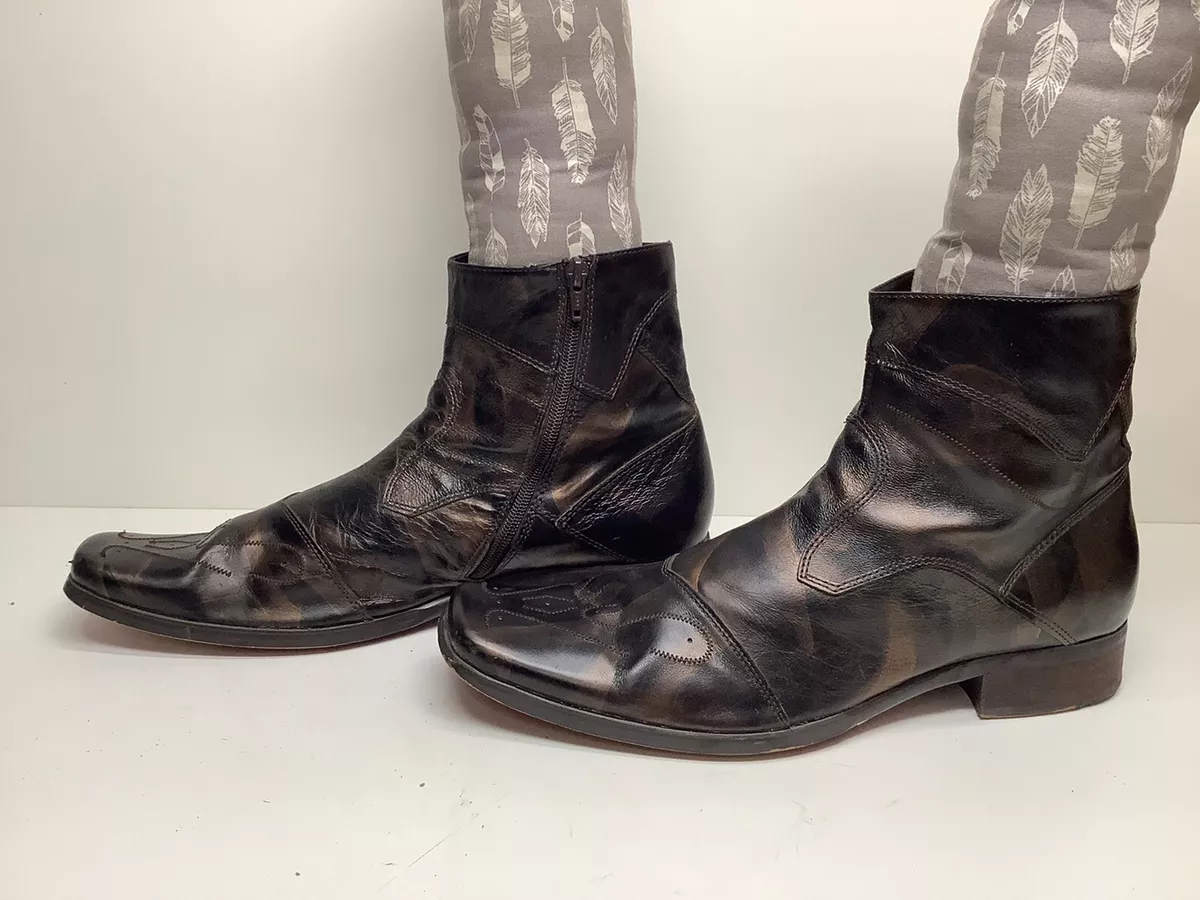 VTG MENS ALDO SQUARE TOE CASUAL BROWN COPPER BOOTS SIZE 45 eBay