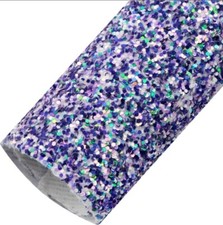 Super Chunky glitter FAUX LEATHER SHEET 8.75" x 12" 1106653 Mixed Dark Purple