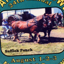 2009 Antique Power Engine Tractor Show Sufflok Punch Horse Marshalltown Iowa Pin
