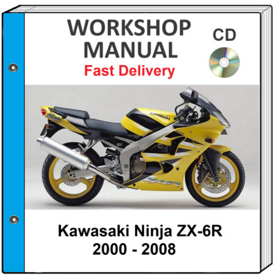 KAWASKI NINJA ZX-6R 2003 2004 2005 2006 2007 2008 SERVICE REPAIR SHOP MANUAL CD