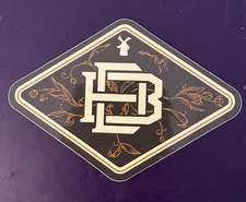 Dutch Bros Sticker Diamond Monogram Windmill Brown DB Initial Nov 2019 Coffee