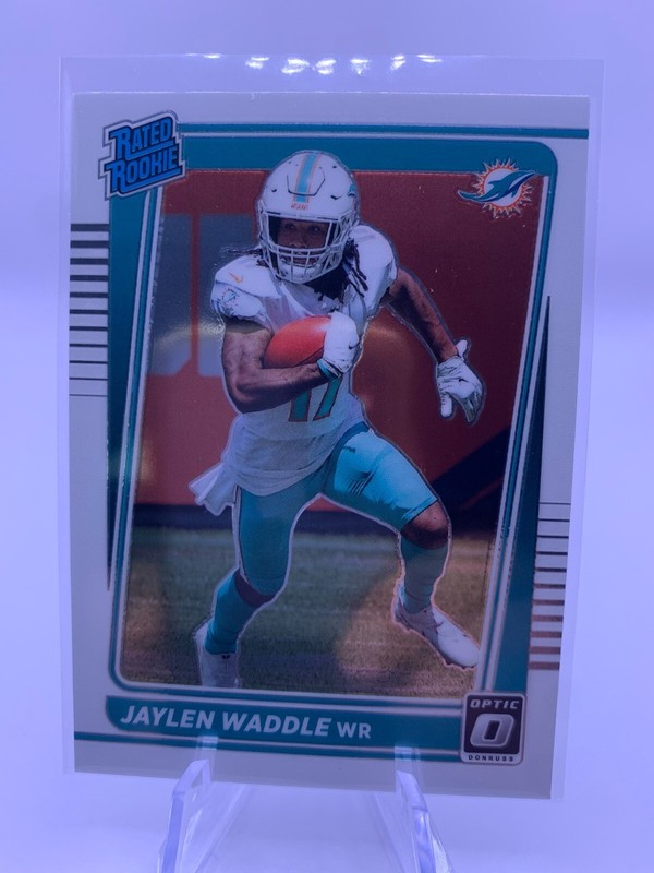 2021 Panini Donruss Optic Football Dolphins Jaylen Waddle Rated Rookie Base