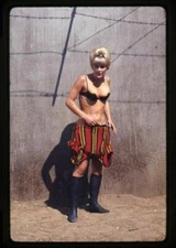 Elke Sommer in bra underwear high heel boots Original 35mm Transparency