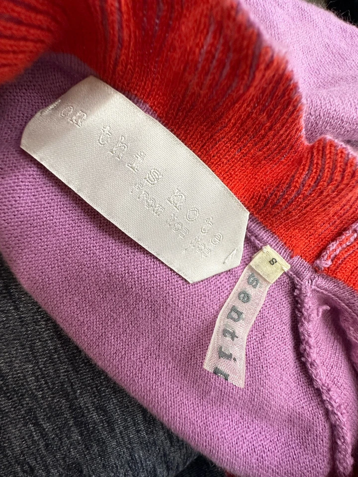 NOA NOA On this Note Top Mujer Pequeño Tejido Peplum Manga Corta Sentimental KL3 Foto 4 de 4