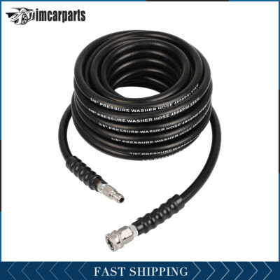 #ad #ad 50FT x 3 8quot; Hot High Pressure Washer Extension Hose Black Non Marking 5000 psi $71.92