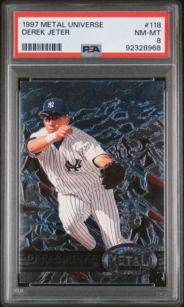 DEREK JETER 1997 Fleer Metal Universe #118 PSA 8 NM-MT