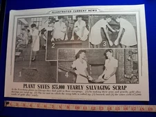 1946 Illustrated Current News Photo History Eversharp Plant Chicago Scrap Gold