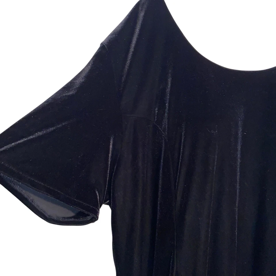 Vintage Fashion Bug Dress Womens Plus Size 22/24 Velour Velvet Maxi Whimsigoth - Image 4 of 4