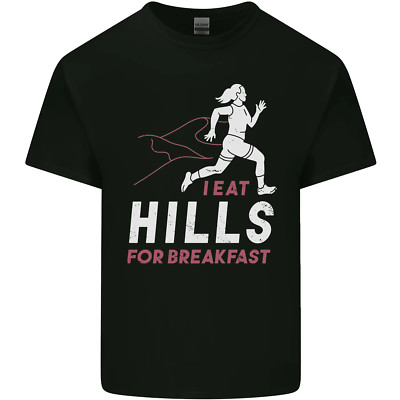 Hügel Laufen Marathon Cross Country Läufer Herren Baumwolle T-Shirt