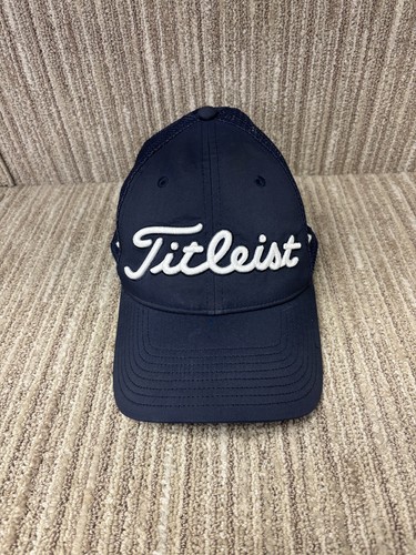 Titleist FootJoy Pro V1 Mesh Strapback Golf Hat Blue & White - Clean Condition