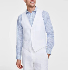 Bar III Slim-Fit Linen Suit Vest MSRP 115