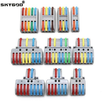 5/10/50/100pcs Push-in Electrical Wire Connector Terminal Block Universal Fast W