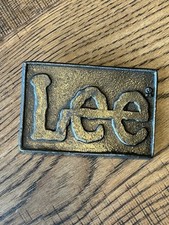 Vintage 1980's Lee Jeans Solid Brass Belt Buckle