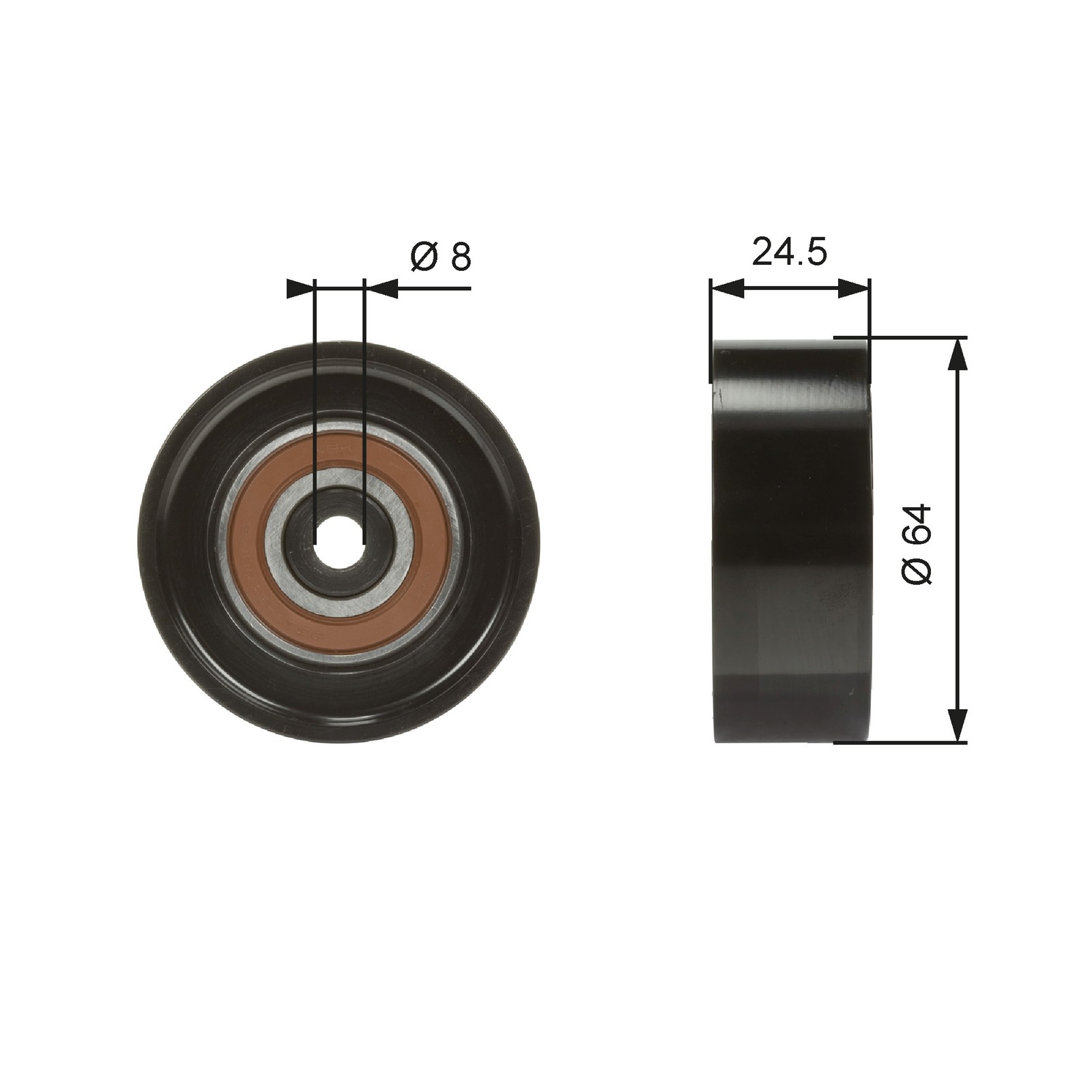 DEFLECTIONGUIDE PULLEY VRIBBED BELT T38097 FOR SKODA VW AUDI A4/S4/Convertible - Image 9