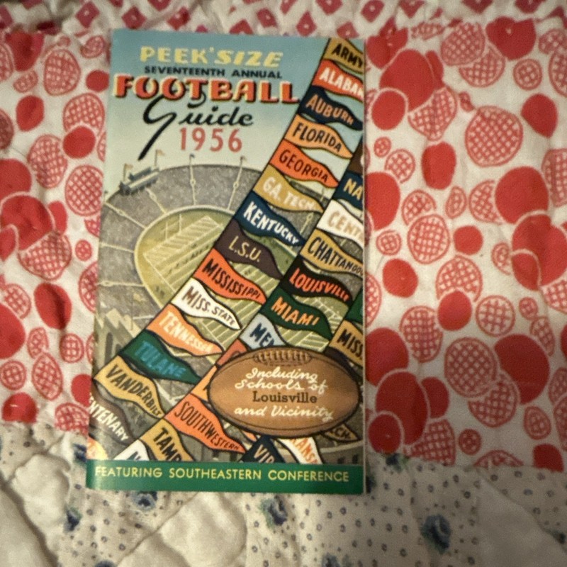 1956 Pocket College Football Guide Booklet - Southeastern Conference (Vintage)
