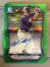 2026 Bowman Chrome 1st ETHAN HOLLIDAY Auto Green Refractor /99 #CPA-EH Rockies