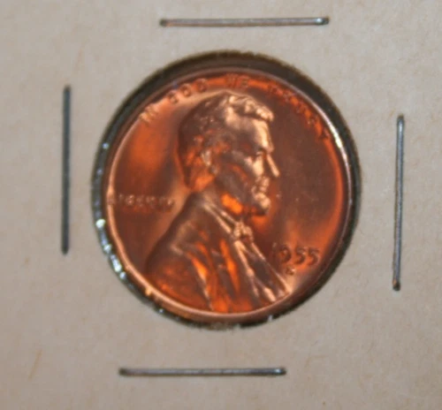1955-S 1C RD Lincoln Cent UNC