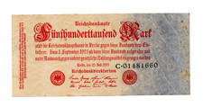 XXX-Rare genuine 500000 Mark weimar inflation banknote 1923  fine con !!