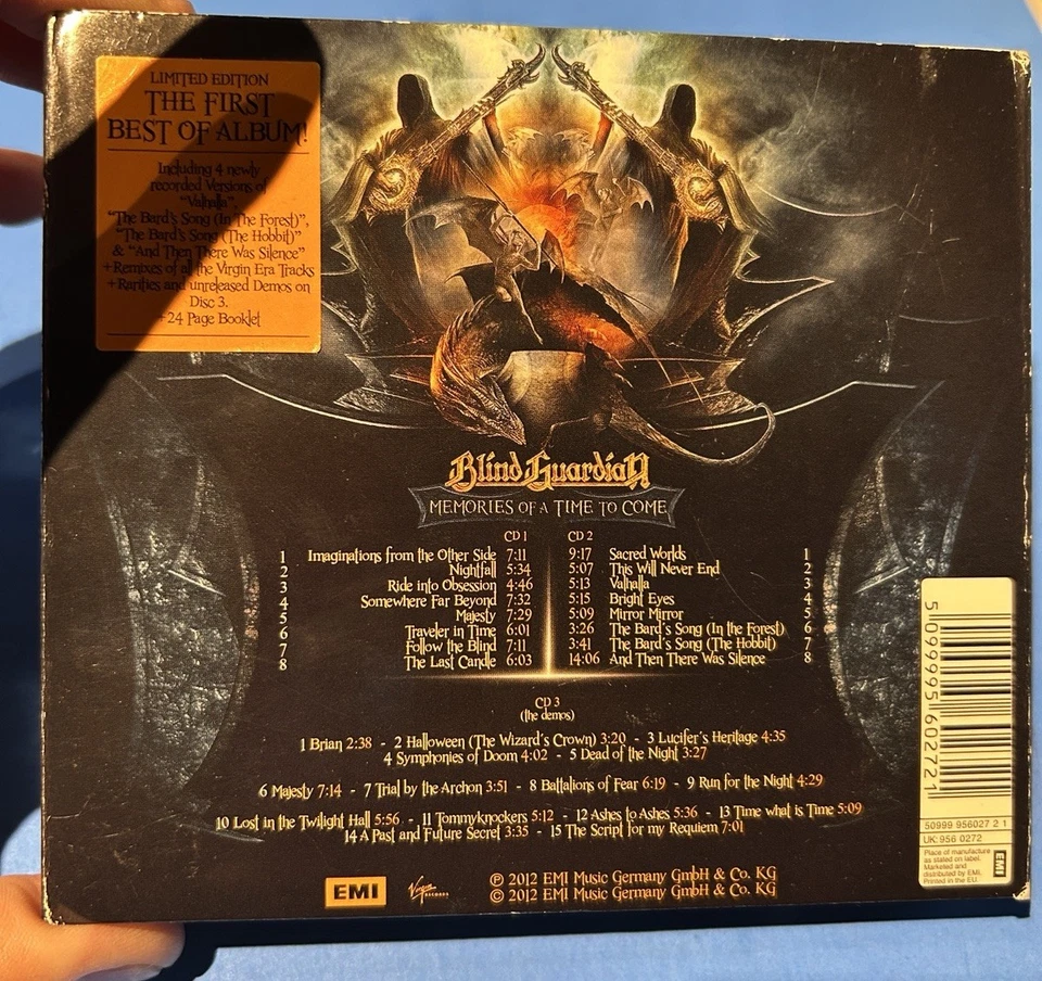 Blind Guardian - Memories Of A Time To Come (3-CD Set Box, 2012), Mega Rare - Image 3 of 4