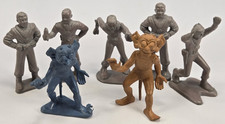 Vintage Marx Tom Corbett Rex Space Patrol  Alien Figures 1950s Lot of 7 Toys