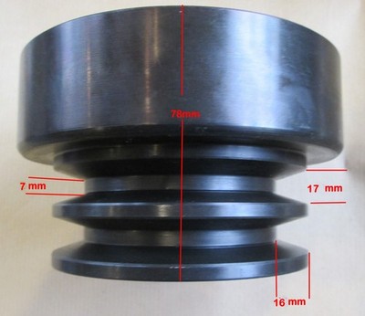 25,4mm 1'' Fliehkraftkupplung 102mm Doppel 'B' Profil Keilriemenscheibe 19PS 2B 1''