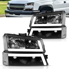 Fit For 2003-2006 Chevy Silveradoavalanche Led Drl Headlights Lamps Leftright