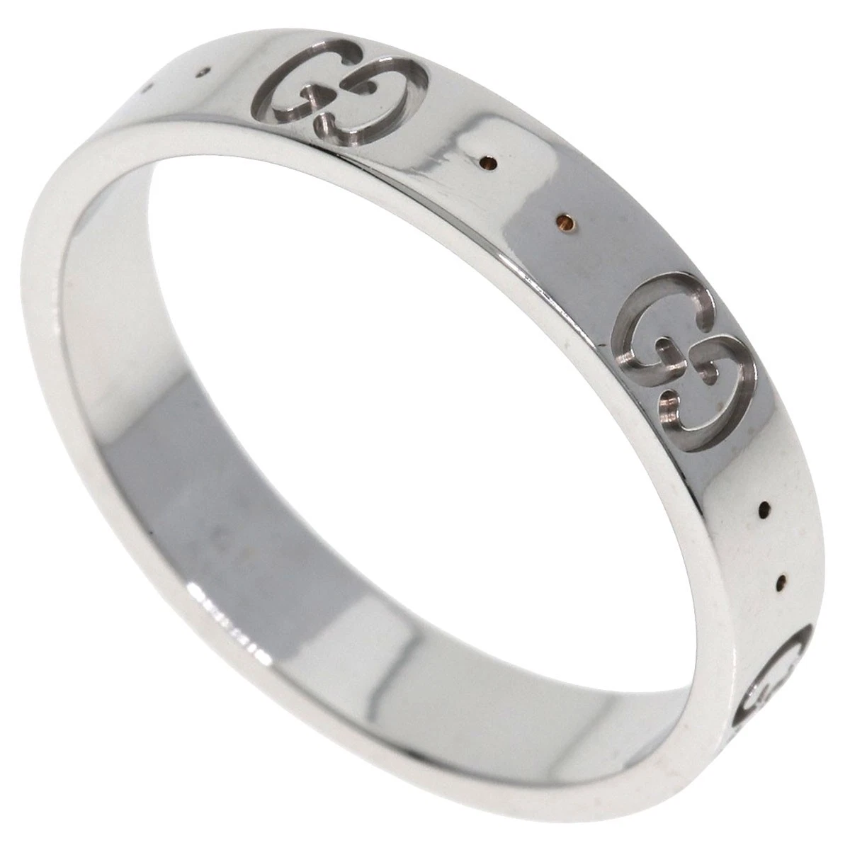 Bague femme Gucci Icon or blanc 18 carats bijou état cadeau A