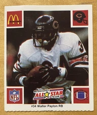 Walter Payton 1986 McDonalds All-Star Team #34 Chicago Bears EX-NM