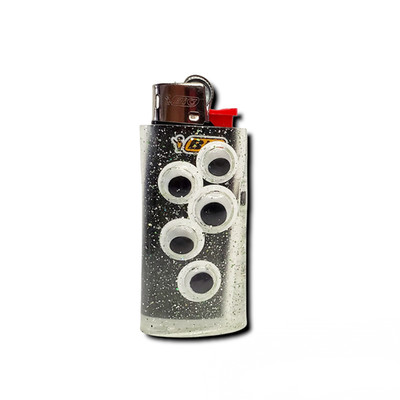 Small Googly Eye Glitter Lighter Cover
