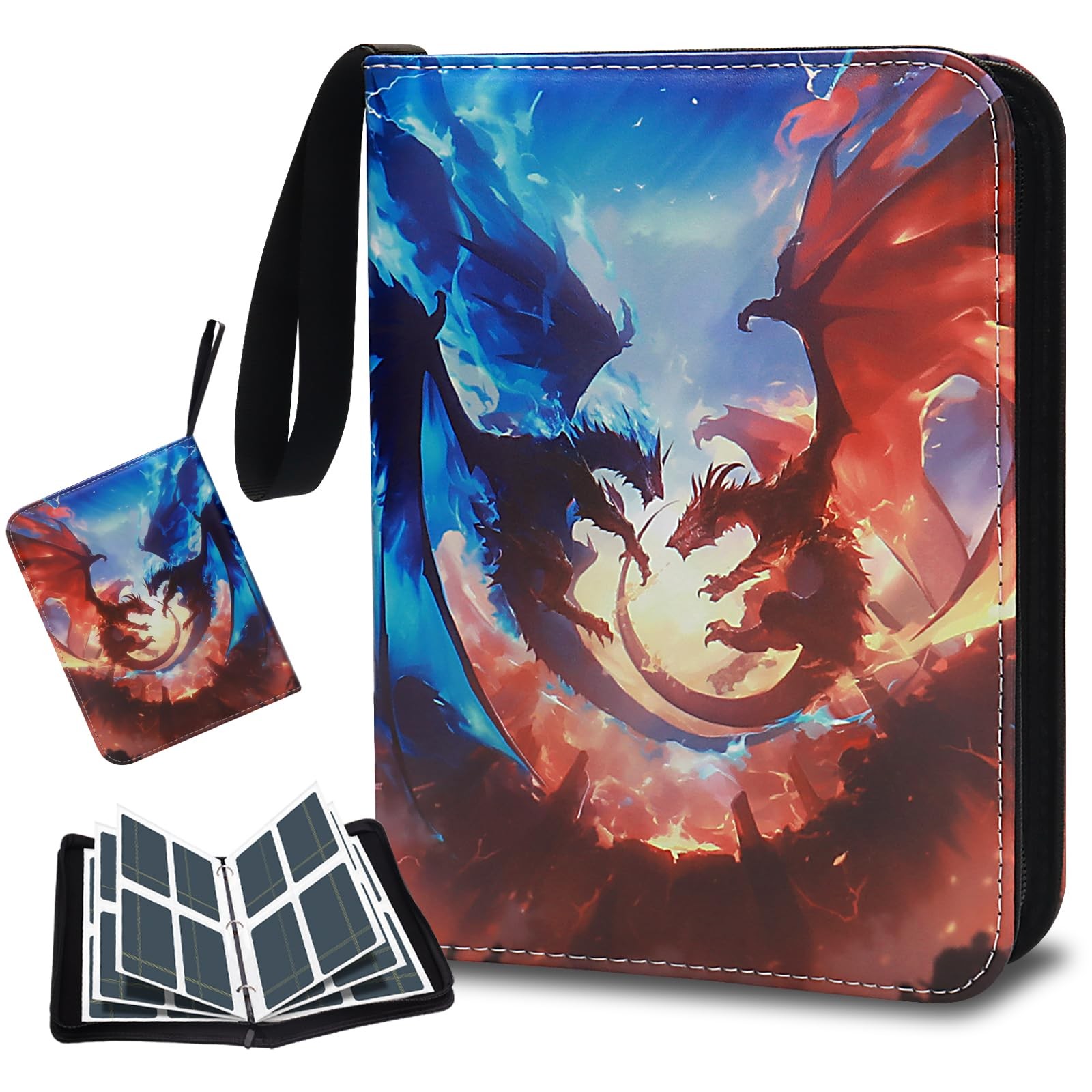 Card Binder 400 Pockets, Trading Card Binder 4-Pockets Card Collection Binder...