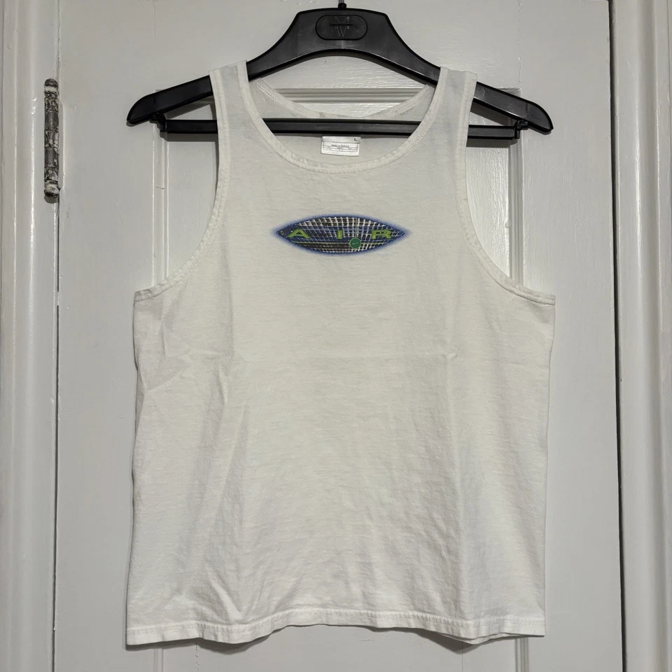 Nike Shirt Boys White Red Crewneck Basketball Hoops Vintage Tank Top Youth Kids* - Image 3 of 3