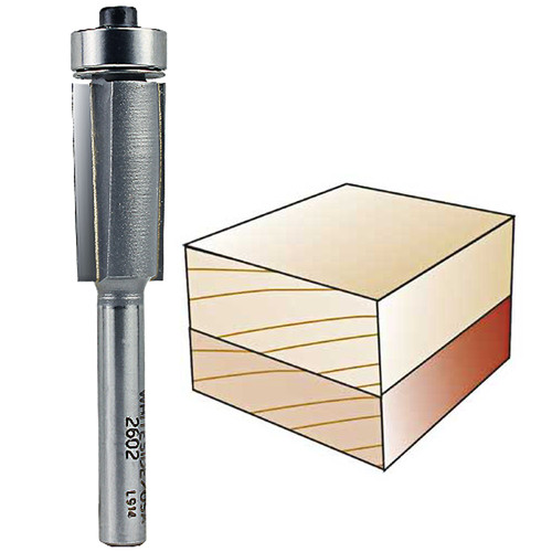Whiteside Flush Trim Bit, 1/4 in. SH x 1/2 in. CD x 1 in. CL 2602