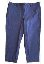 NEW Eileen Fisher Stretch Cotton Twill Tapered Ankle Trouser Pant Bluette Sz 2X