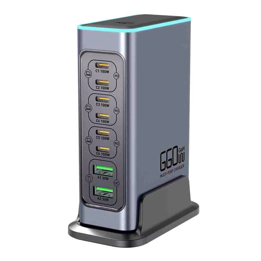 660W GaN USB C Fast Charger 8-Port Charging Station PD Universal Desktop Charger