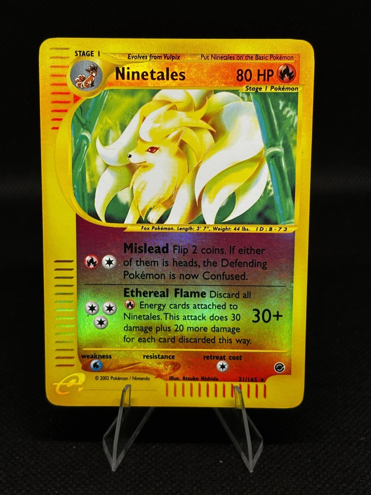Pokémon TCG Ninetales Expedition Base Set 21/165 Reverse Holo Holo Rare LP