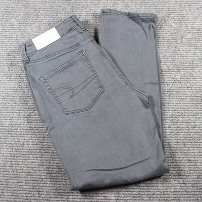 American Eagle Mom Jeans Stretch Distressed Gray Size 10 30W NWT