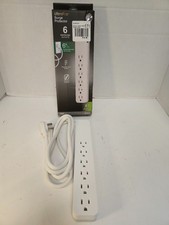 GE UltraPro 6 Ft Surge Protector with 6 Outlets - White