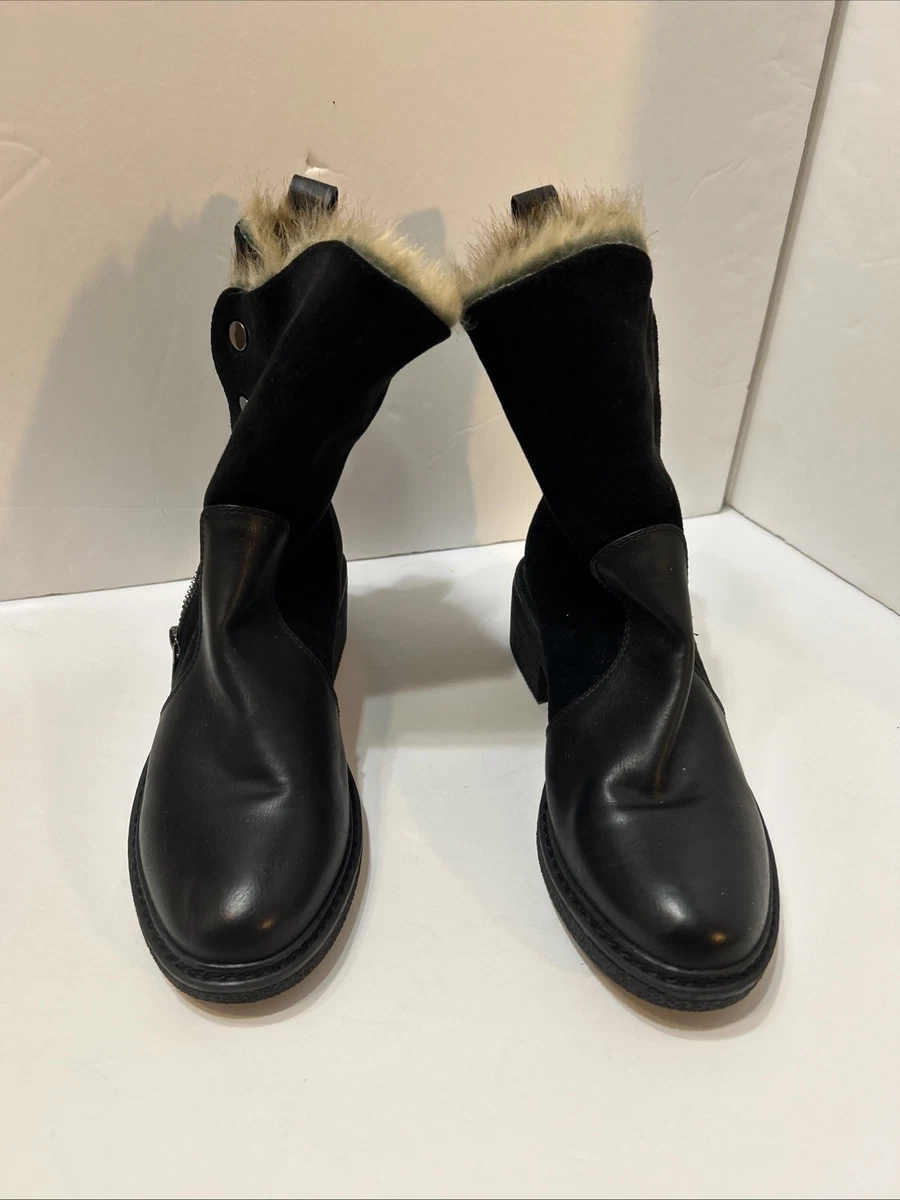 Bottines Noires Patrizia Taille 42 - Cuir, Brides, Talon Bloc 5cm - Occasion Très Bon état