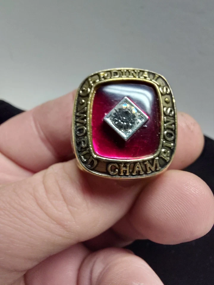 De colección. Anillo Campeonato Serie Mundial Cardenales de San Luis 1982 Coleccionable - Talla 11 Foto 2 de 4