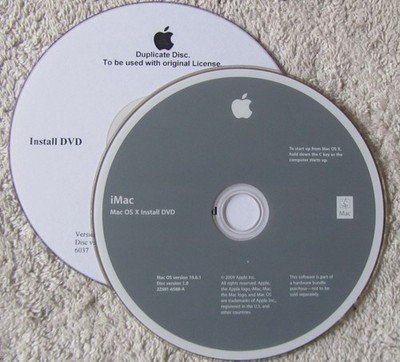 Apple Mac Install Discs, iMac OS X 10.6.1 für iMac10,1 - Ende 2009