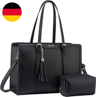 Lovevook Laptoptasche 15,6 Zoll Handtasche Damen UmhäNgetasche Leder Tote Bag Wo