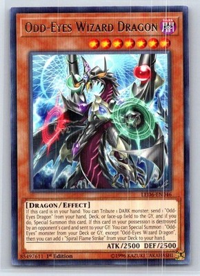 Odd-Eyes Wizard Dragon Rare Legendary Duelists: Magical Hero LED6-EN046 LP