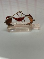 Vintage Motorcycle/Aviator Safety Glasses Round Goggles Steampunk Style