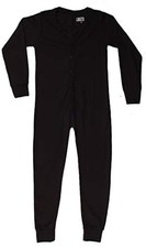At The Buzzer Thermal Union Suits for Boys 8 Years Black