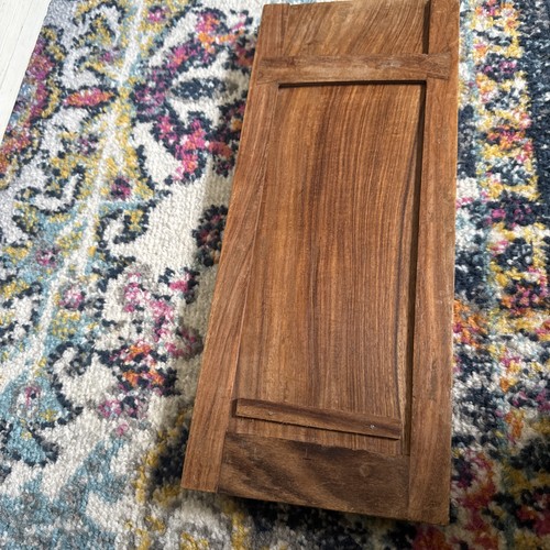Vintage ~ Hand Carved Wooden Folding Book Stand Book Shelf Floral ~ Extendable. - Picture 11 of 11